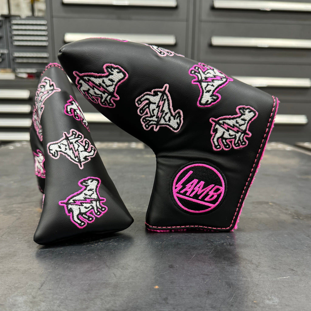 LAMB CRAFTED - Electric Lamb Putter Cover - Black/Pink