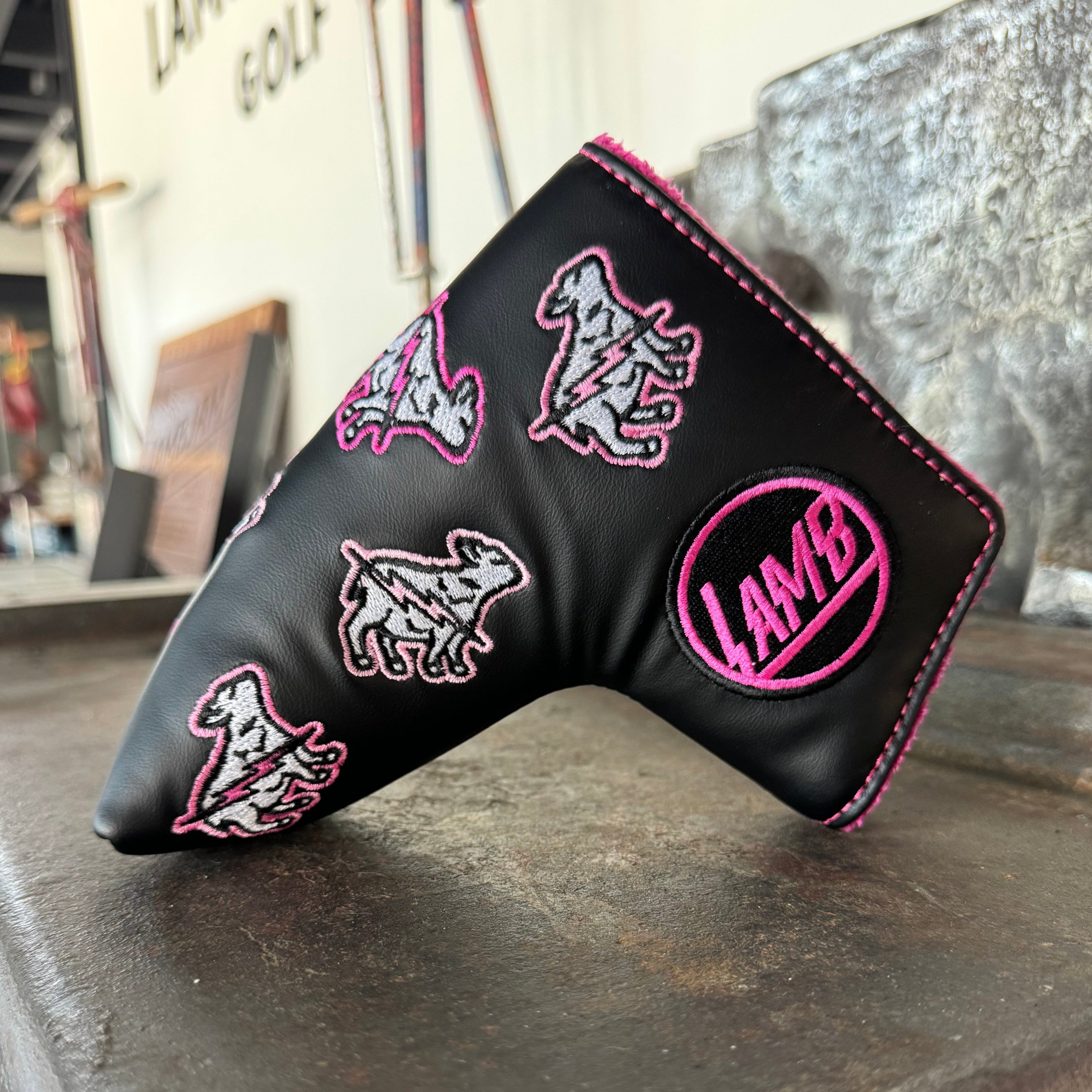 LAMB CRAFTED - Electric Lamb Putter Cover - Black/Pink