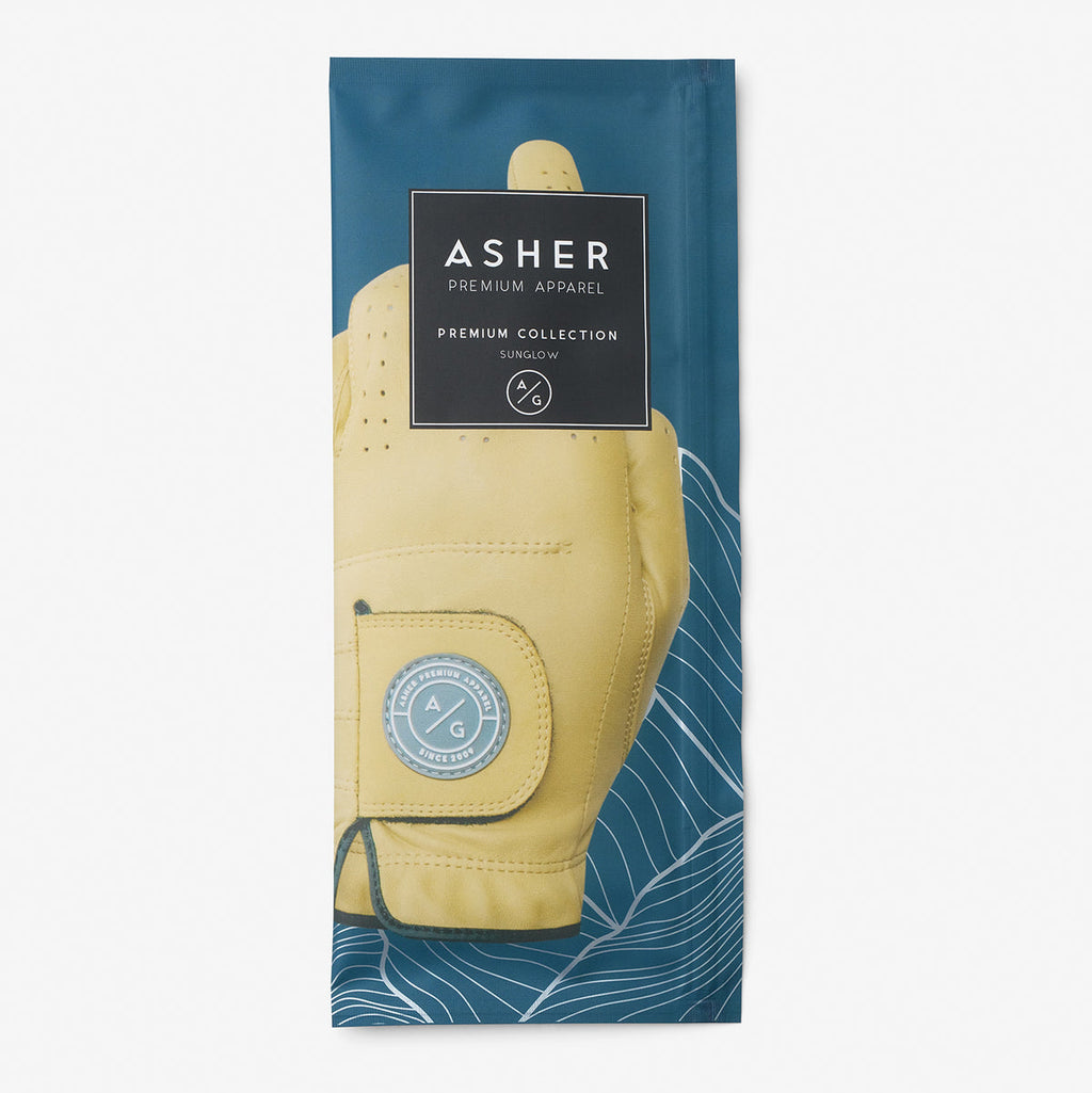 ASHER GOLF - Premium Summer II Collection Golf Glove (Sun Glow)